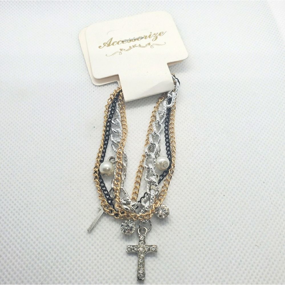 NWT Accessorize Cross Bracelet